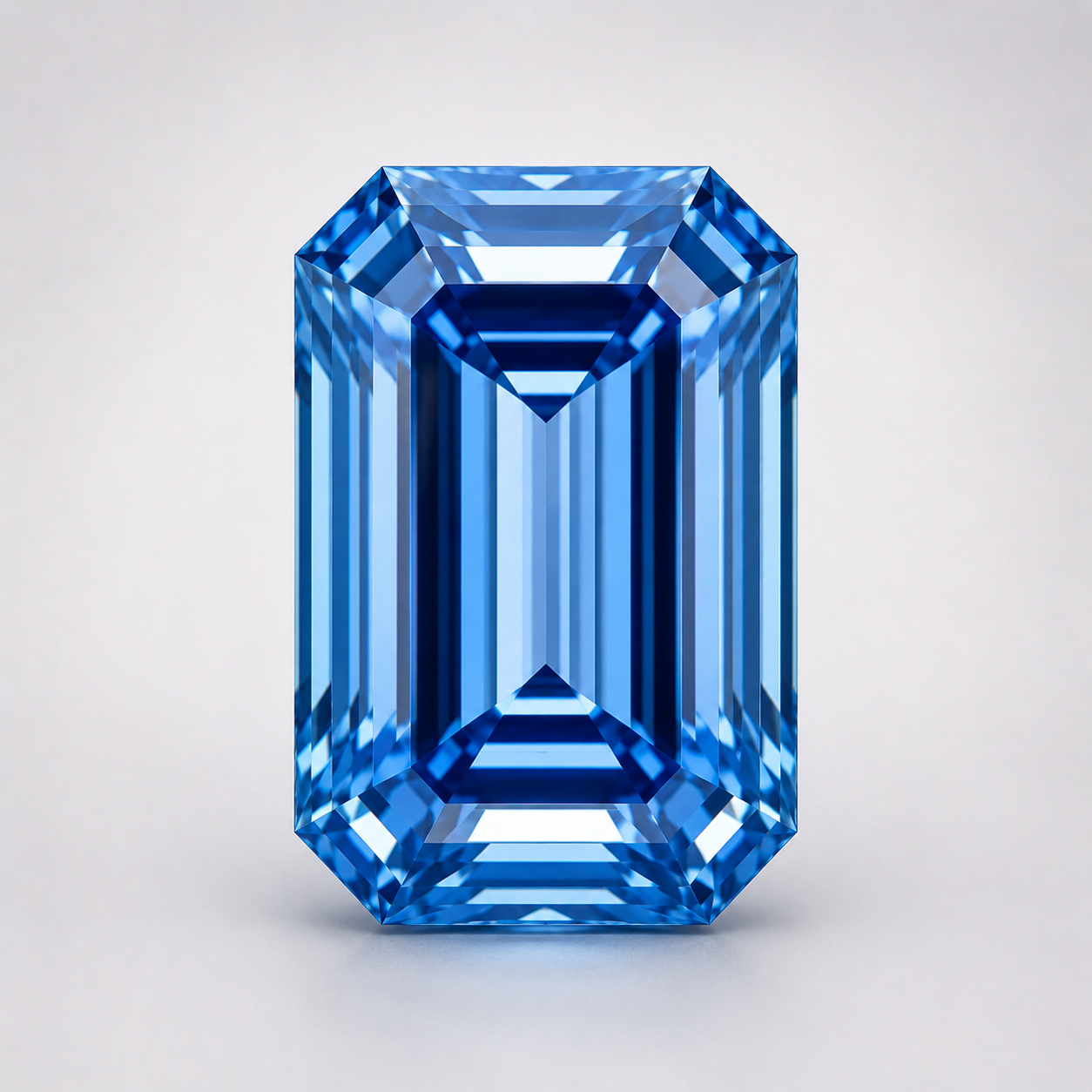 Emerald Cut Blue Lab Diamond