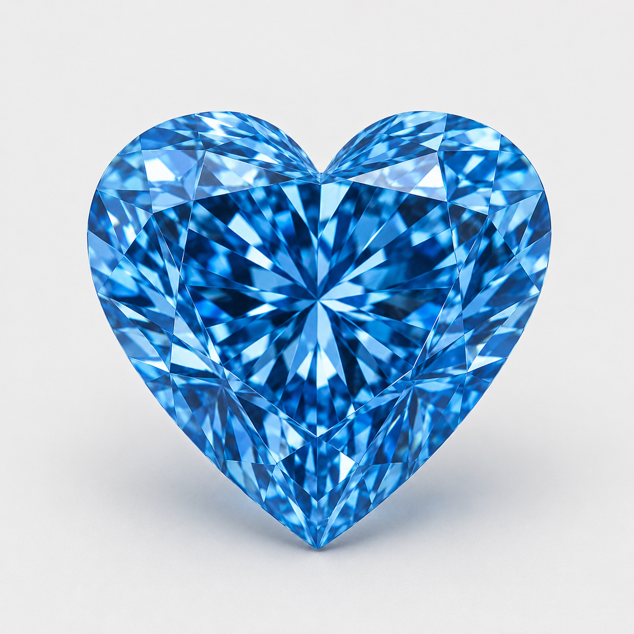 Heart Cut Blue Lab Diamond