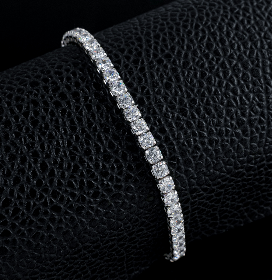 S925 Sterling Silver Cubic Zirconia Classic Tennis Bracelet