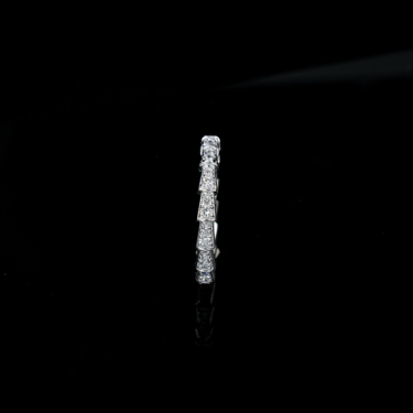 925 Sterling Silver 0.53ct Lab Grown Diamond Eternity Band - Geometric Serpent Stackable Ring