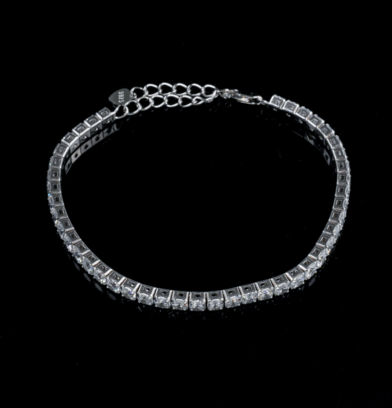 S925 Sterling Silver Cubic Zirconia Classic Tennis Bracelet