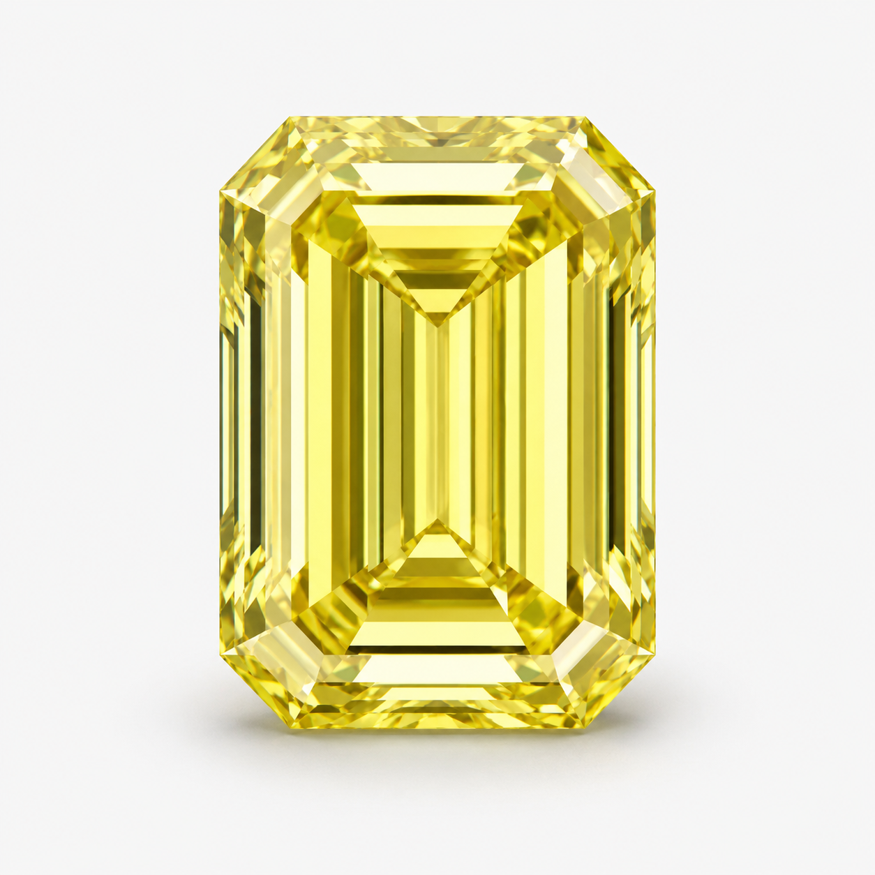 Emerald Cut Yellow Lab Diamond