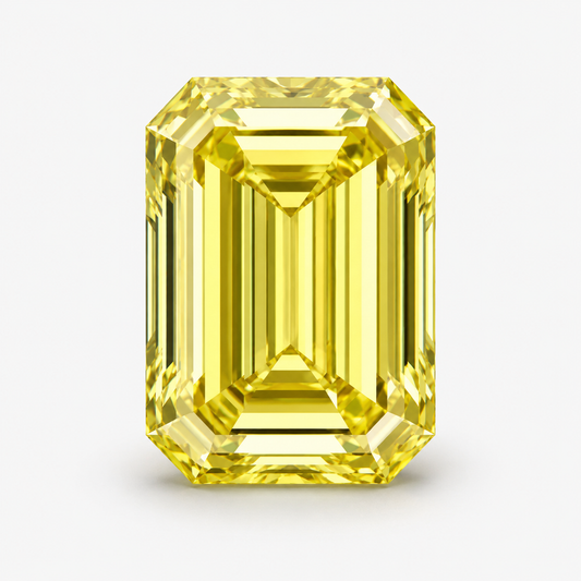 Emerald Cut Yellow Lab Diamond