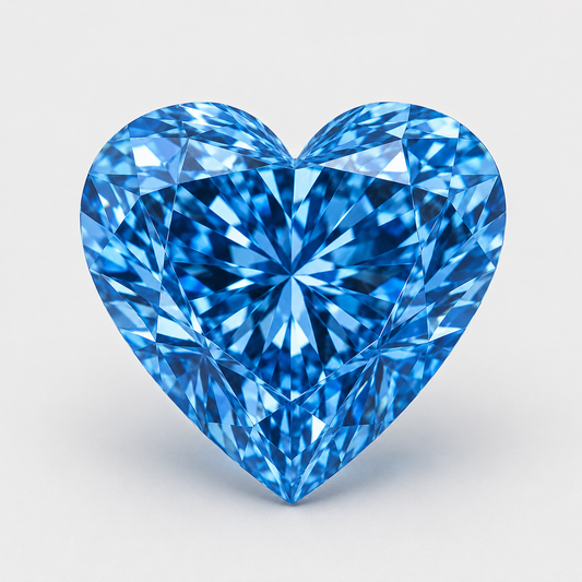 Heart Cut Blue Lab Diamond