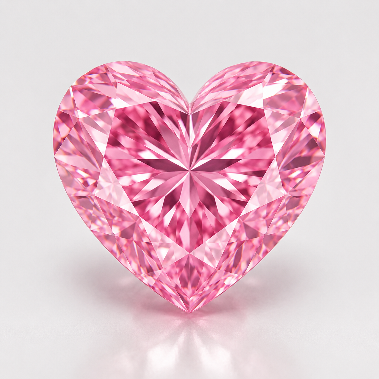 Heart Cut Pink Lab Diamond