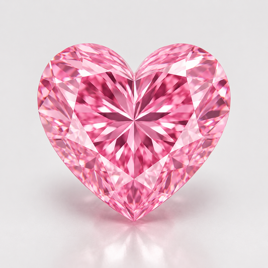 Heart Cut Pink Lab Diamond
