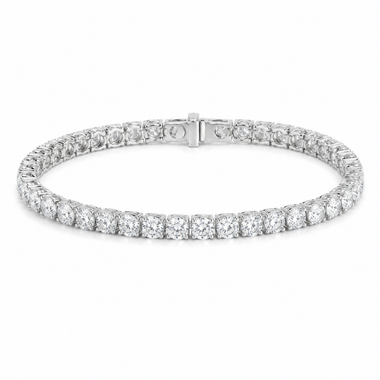 Luxurious PT950 Platinum Lab-Grown Diamond Tennis Bracelet (9.337cttw)