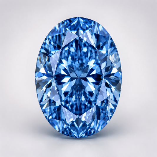 Oval Cut Blue Lab Diamond