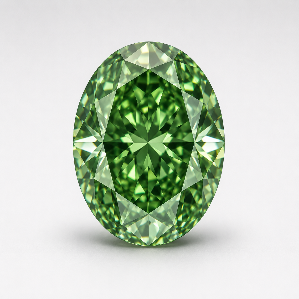 Oval Cut Green Lab Diamond