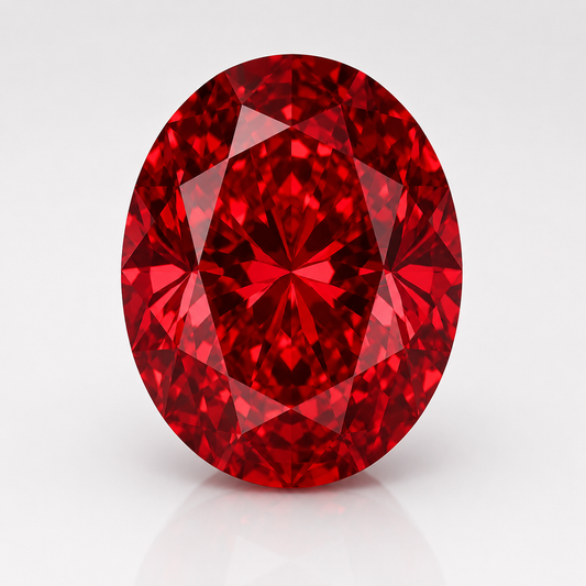 Oval Cut Red Lab Diamond