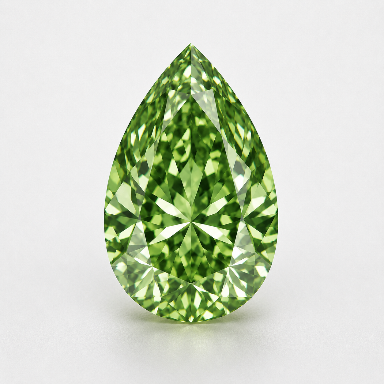 Pear Cut Green Lab Diamond