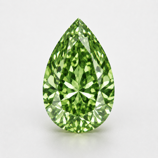 Pear Cut Green Lab Diamond