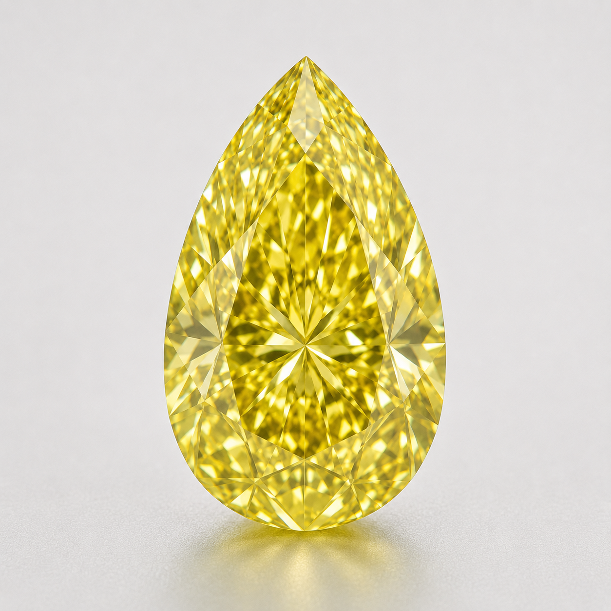 Pear Cut Yellow Lab Diamond