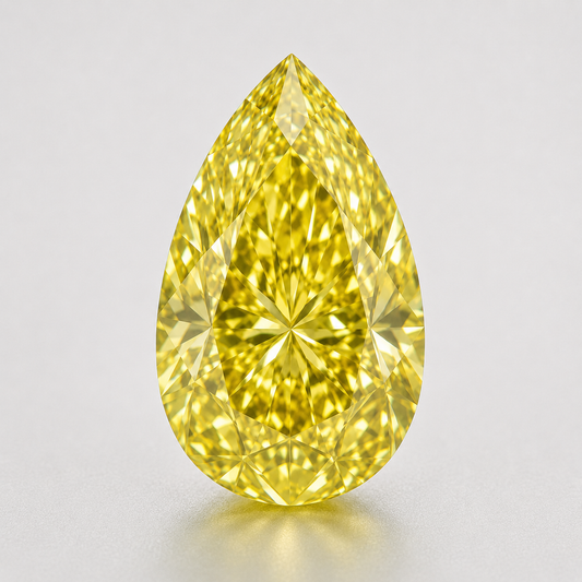 Pear Cut Yellow Lab Diamond
